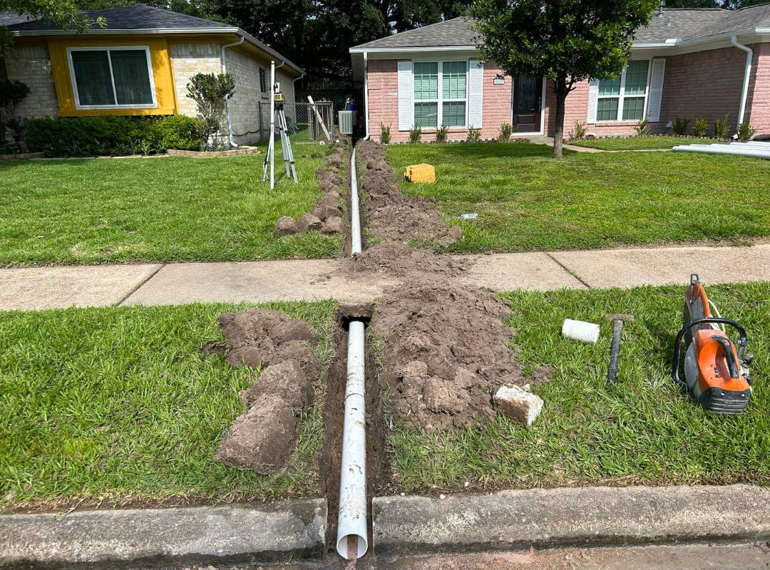 drain system for backyard